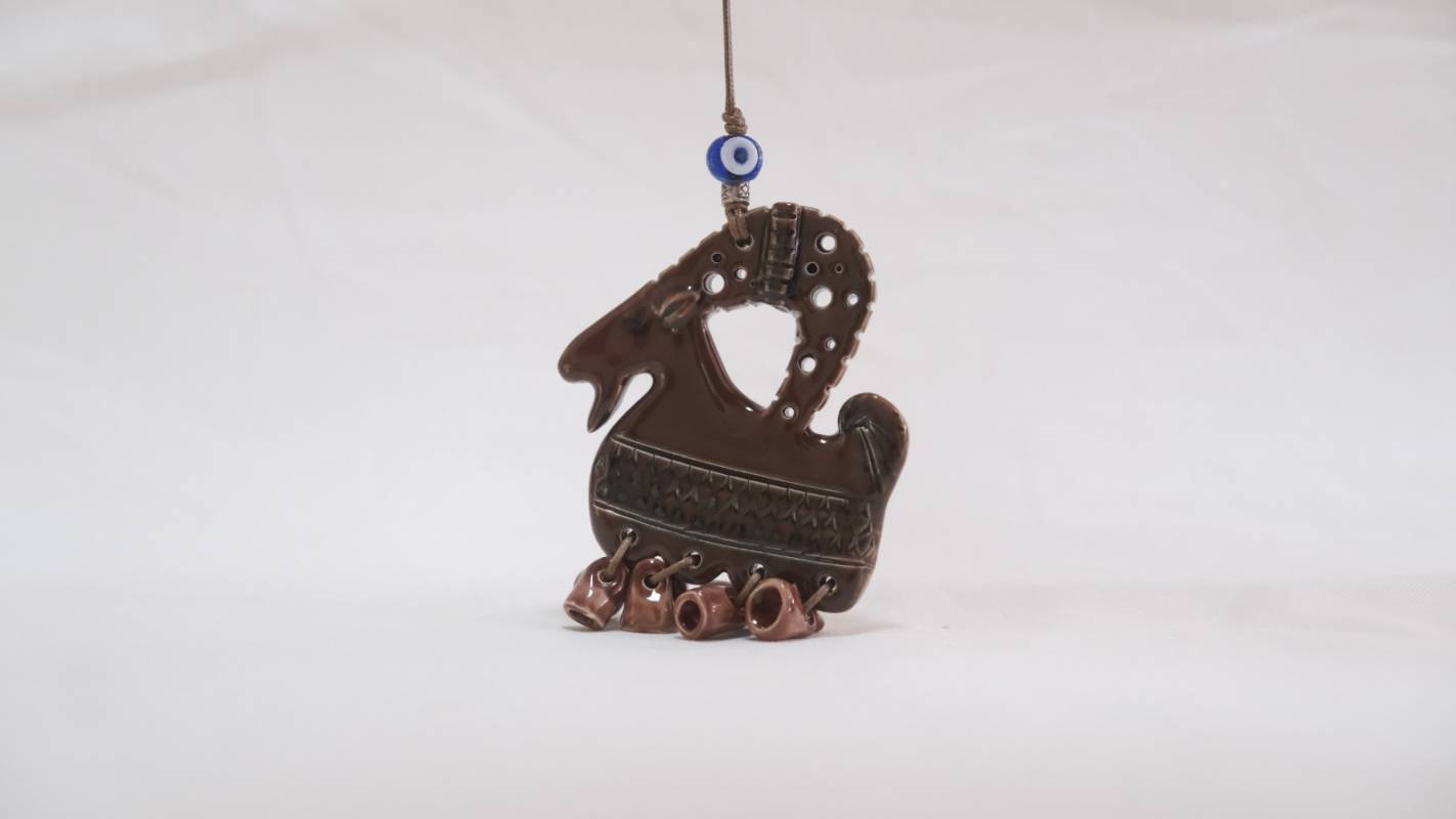 Teke Figürlü Seramik Duvar Süsü - Model 1 1