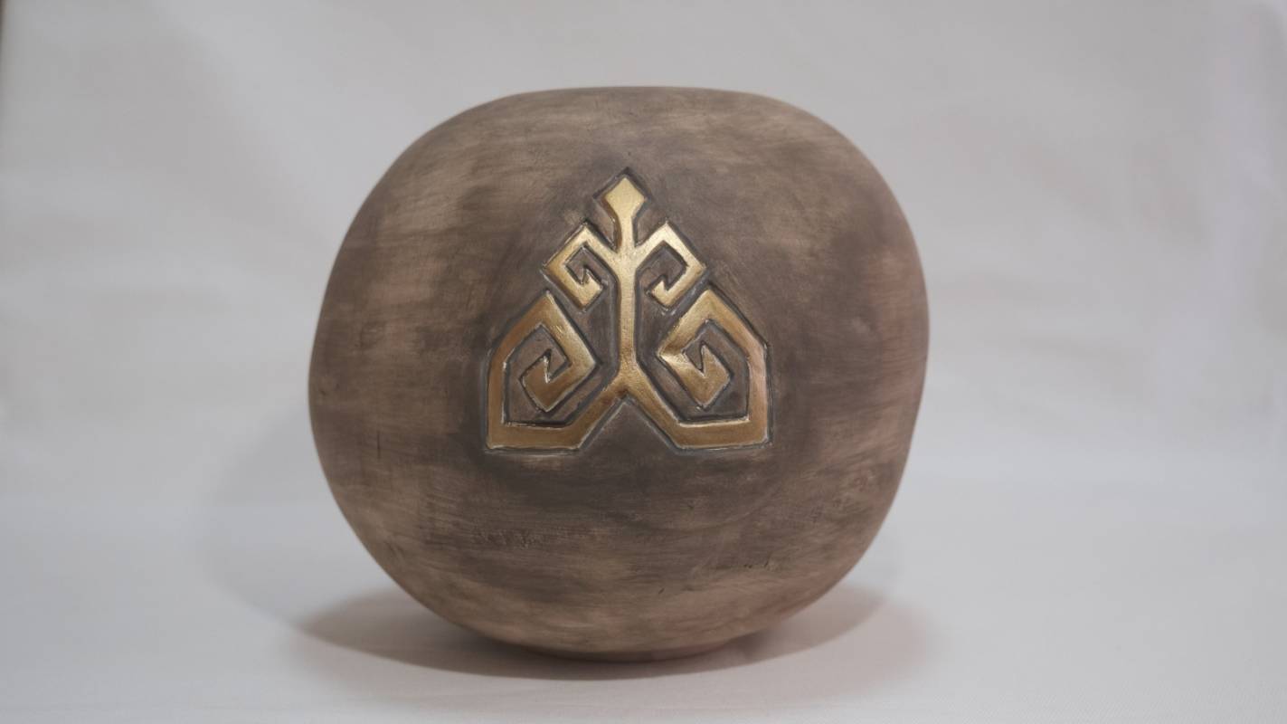 Anadolu Motifli Oksit Bezeli Büyük Küp 1