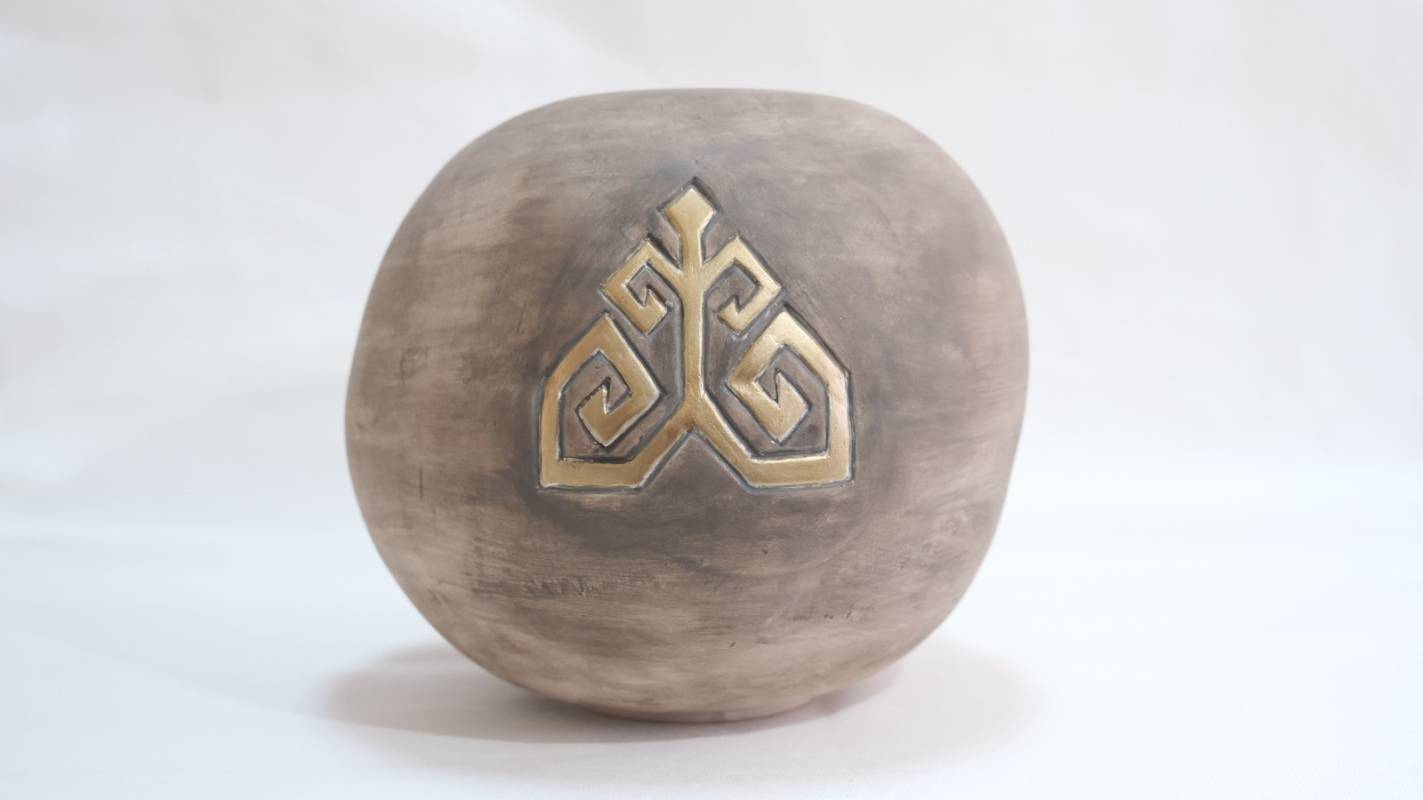 Anadolu Motifli Oksit Bezeli Büyük Küp 2