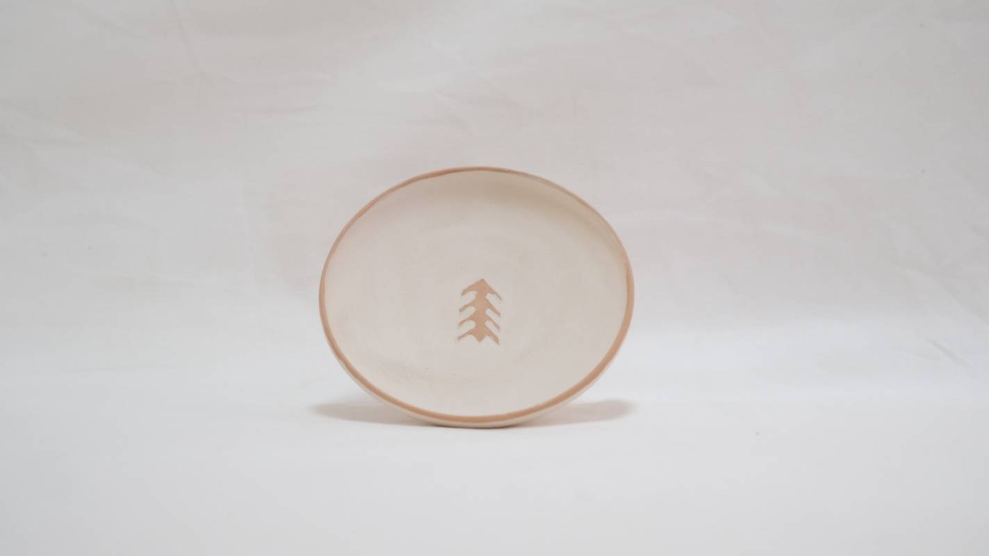 Hayat Ağacı Desenli Antik Astarlı Tabak 1