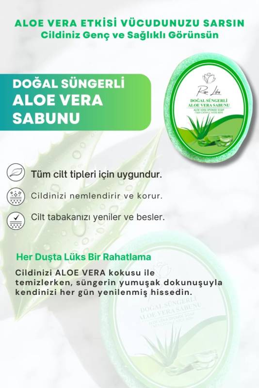 Dogal Süngerli Aloe Vera Sabunu (150 gr) 3
