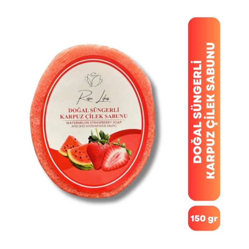 Dogal Süngerli Karpuz Çilek Sabunu (150 gr) 1