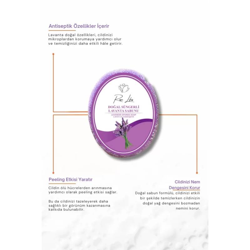 Doğal Süngerli Lavanta Sabunu (150 gr) 3